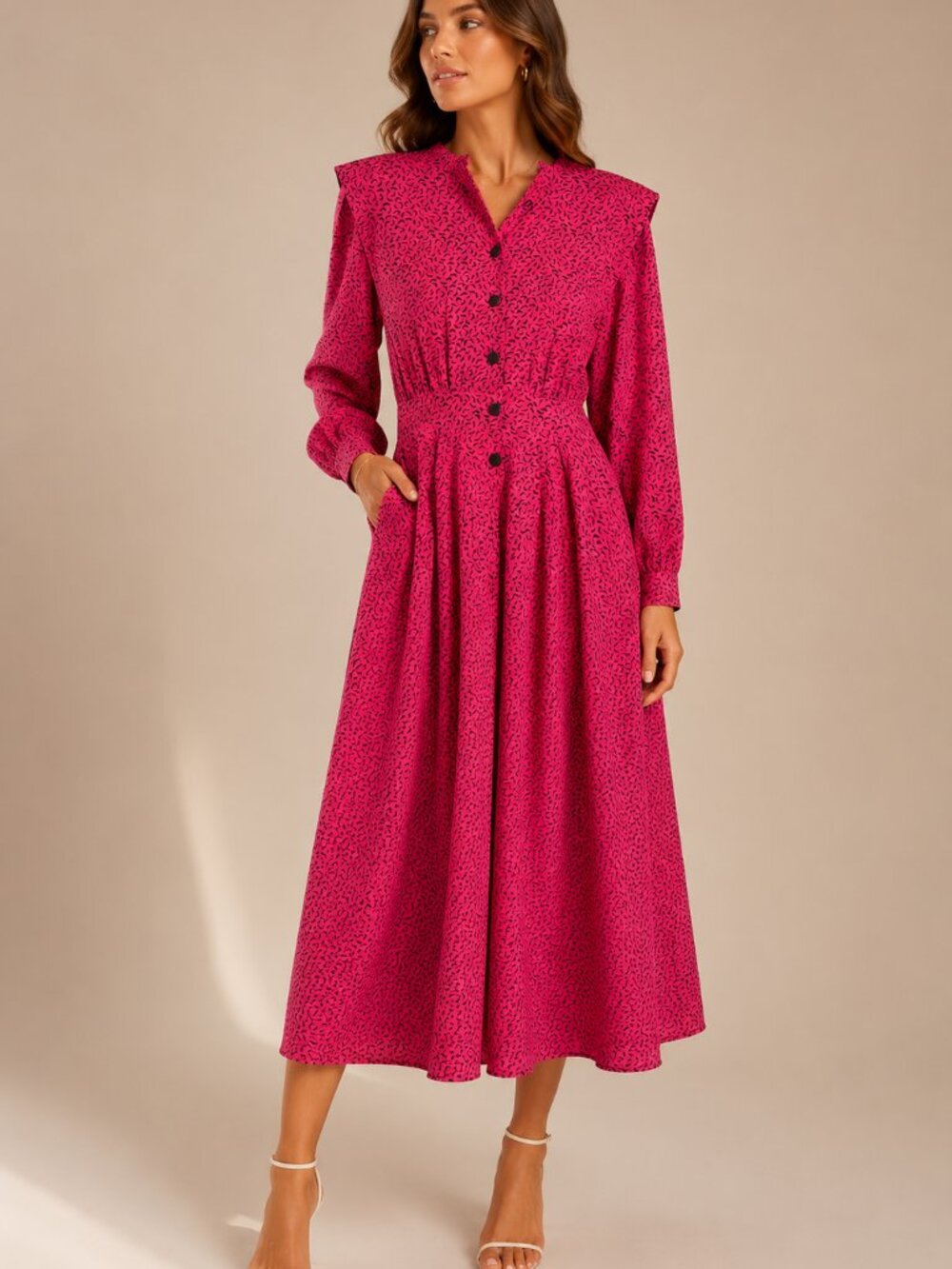 Vintage Principles 80s Retro Midi Dress Size XL